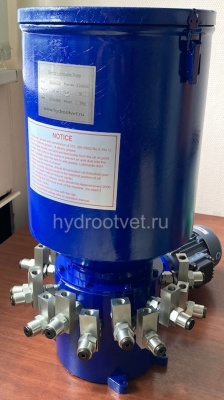 11DDRB-N5.8/30 - Станция смазки электрическая для многоточечных систем, рабочее давление до 315 бар, подача 5,8 мл/мин, мощность двигателя 0,18 кВт, объем бака 30 литров, число выходов: 11