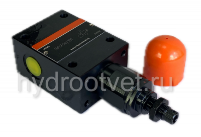 DBDH6G1X/400 - Предохранительный клапан прямого управления Ду6, давление регулировки до 400 бар, тип монтажа - резьбовой, элемент регулировки H = рукоятка