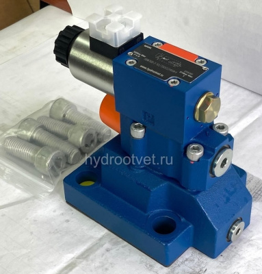 DBW30B2-5X/350CW110-50N9K4 - Предохранительный клапан Ду32 с давлением настройки до 350 бар, управление - X и Y - внутренние с разгрузкой B = открыт с электроуправлением W110